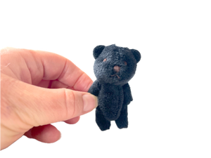 Miniature Stuffed Teddy Bear Pocket Pet (Black)