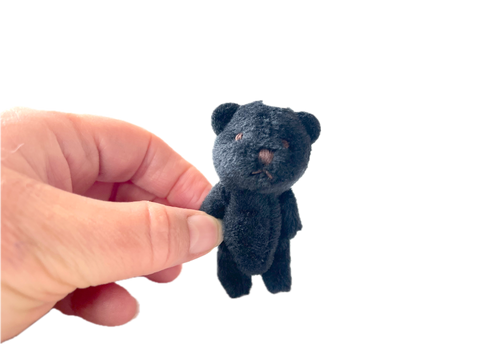 Miniature Stuffed Teddy Bear Pocket Pet (Black)