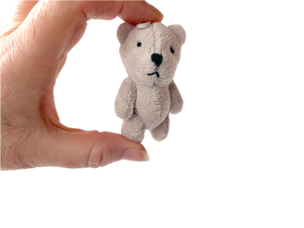 Miniature Stuffed Teddy Bear Pocket Pet (Beige)
