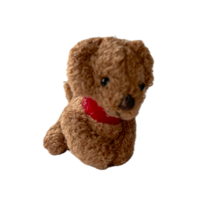 Mini Stuffed Puppy Dog Bag Charm (Ginger Brown)