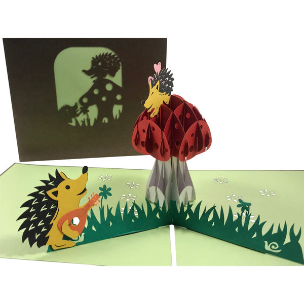 Hedgehog 3D Pop Up Greeting Card