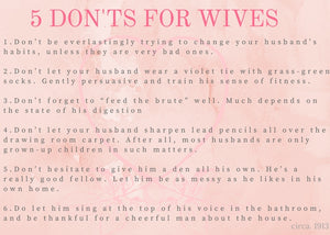 5 Don'ts for Wives & A Do.