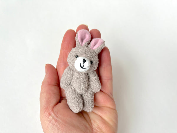 Small Stuffed Bunny Rabbit (Gray)