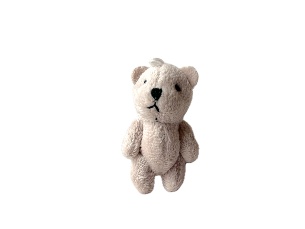 Miniature Stuffed Teddy Bear Pocket Pet (Beige)