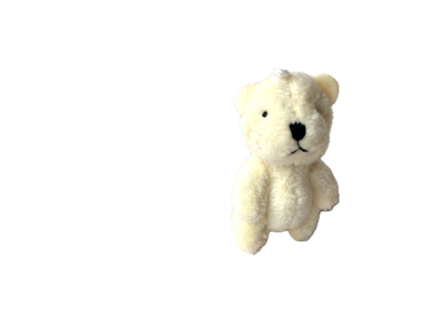 Miniature Stuffed Teddy Bear Pocket Pet (Cream)