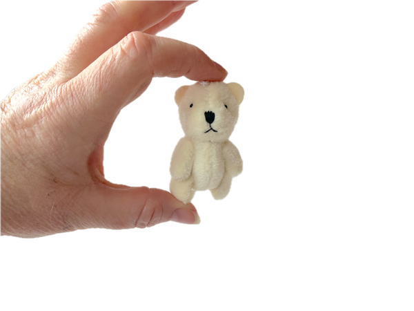 Miniature Stuffed Teddy Bear Pocket Pet (Cream)