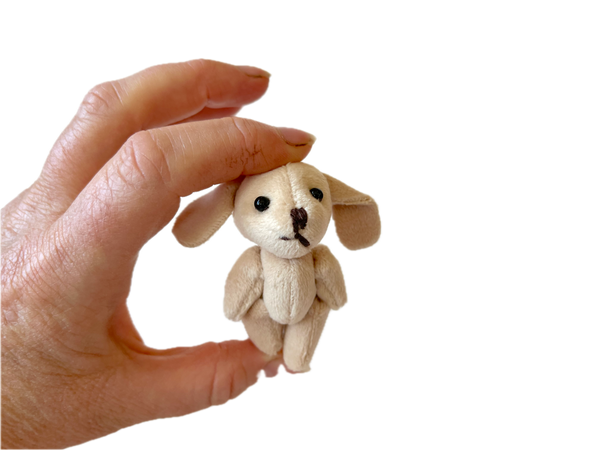 Stuffed Small Puppy Dog  Plush Miniature Mini Small Craft Supply Party Favor