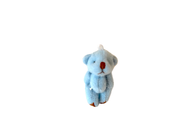 Very Tiny Stuffed Teddy Bear (Blue)