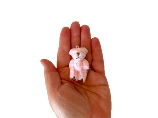 Very Tiny Soft Fuzzy Stuffed Teddy Bear (Pink)