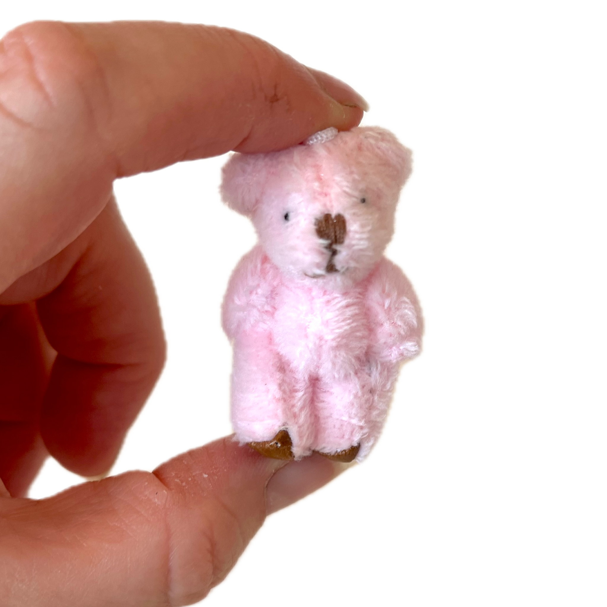 Very Tiny Soft Fuzzy Stuffed Teddy Bear (Pink)