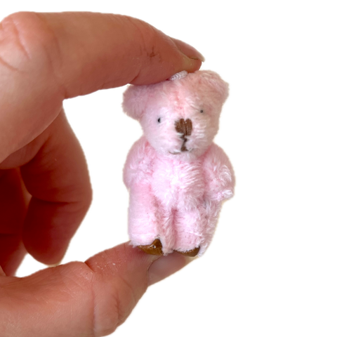 Very Tiny Soft Fuzzy Stuffed Teddy Bear (Pink)