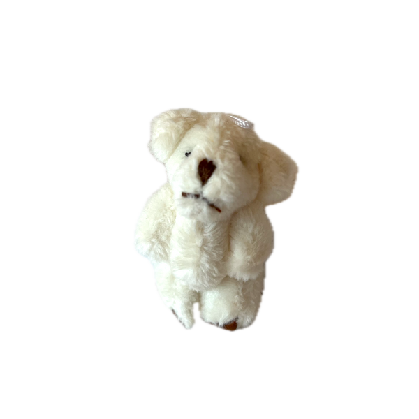 Very Tiny Soft Fuzzy Stuffed Teddy Bear (Cream)