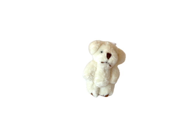 Very Tiny Soft Fuzzy Stuffed Teddy Bear (Cream)