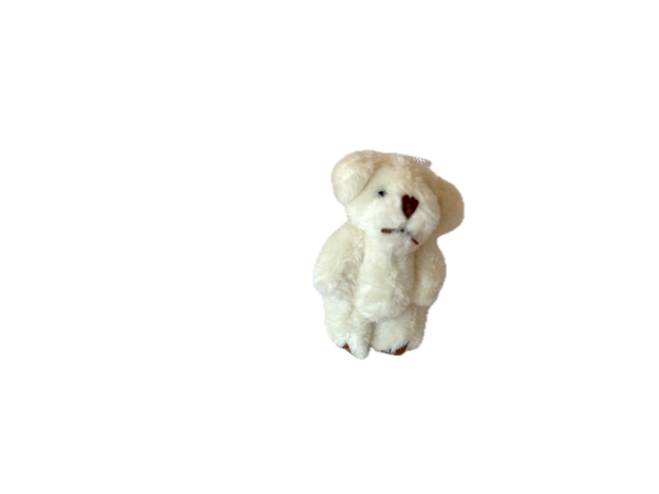 Very Tiny Soft Fuzzy Stuffed Teddy Bear (Cream)