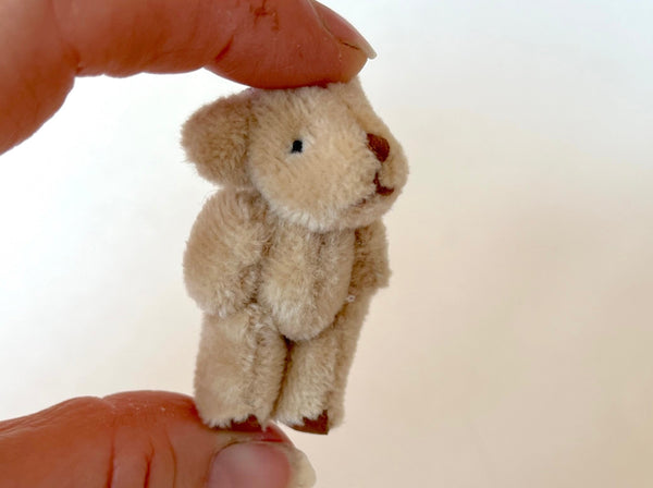 Very Tiny Soft Fuzzy Stuffed Teddy Bear (Light Brown)