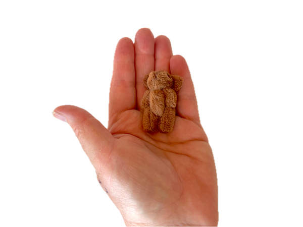 Very Tiny Soft Fuzzy Stuffed Teddy Bear (Dark Brown)