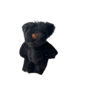 Very Tiny Soft Fuzzy Stuffed Teddy Bear (Black)