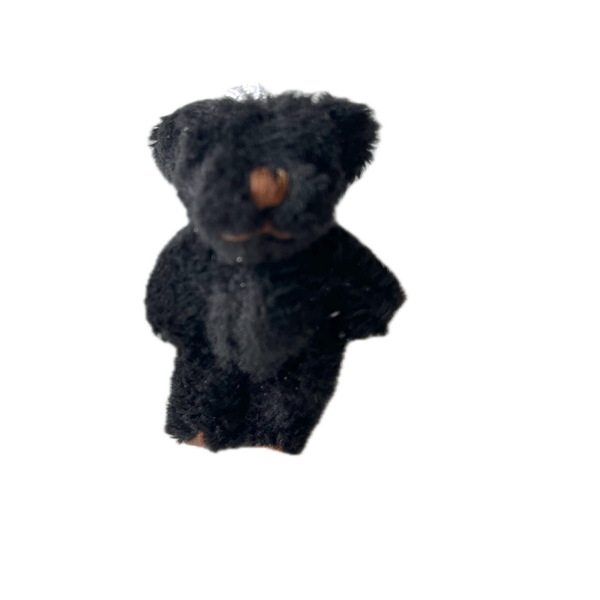 Very Tiny Soft Fuzzy Stuffed Teddy Bear (Black)