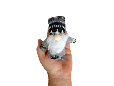 Small Plush Gnome Craft Supply Christmas Tree Decoration (gray)