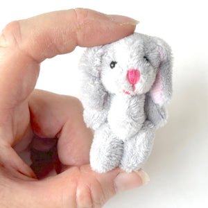 Mini Plush Floppy Ear Bunny Rabbit (Gray)