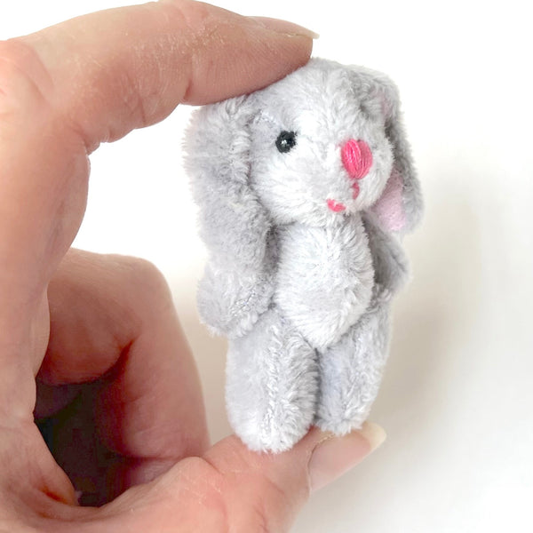 Mini Plush Floppy Ear Bunny Rabbit (Gray)