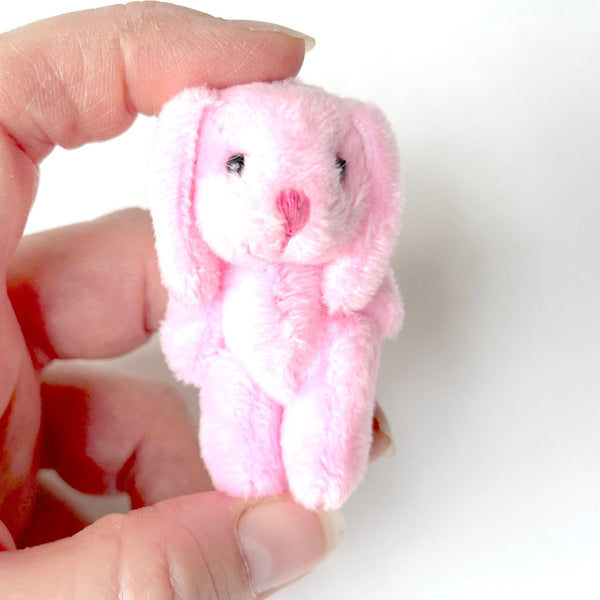 Mini Plush Floppy Ear Bunny Rabbit (Pink)