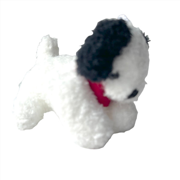 Mini Stuffed Puppy Dog Bag Charm (black ears)