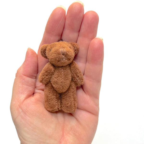 Miniature Bears With Brown Feet Doll Toy Pretend Play (dark brown)