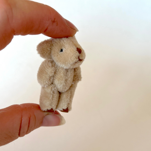 Very Tiny Soft Fuzzy Stuffed Teddy Bear (Light Brown)