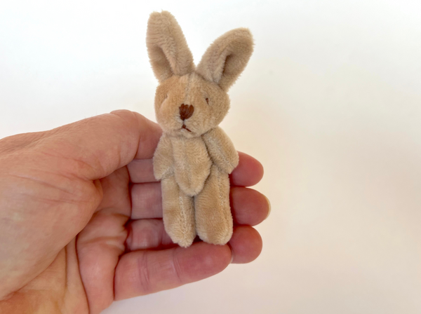 Small Stuffed Animal Plush Bunny Rabbit Craft Supply Dollhouse Toy Party Favor Easter Basket Stuffer (6yrs or older)