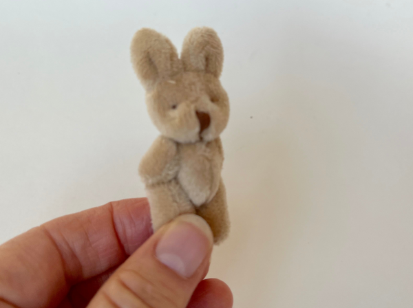 Small Stuffed Animal Plush Bunny Rabbit Craft Supply Dollhouse Toy Party Favor Easter Basket Stuffer (6yrs or older)