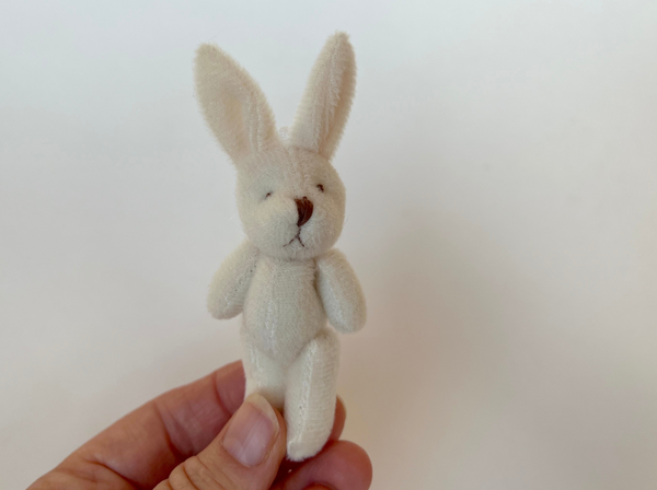 Small Stuffed Animal Plush Bunny Rabbit Craft Supply Dollhouse Toy Party Favor Easter Basket Stuffer (6yrs or older)