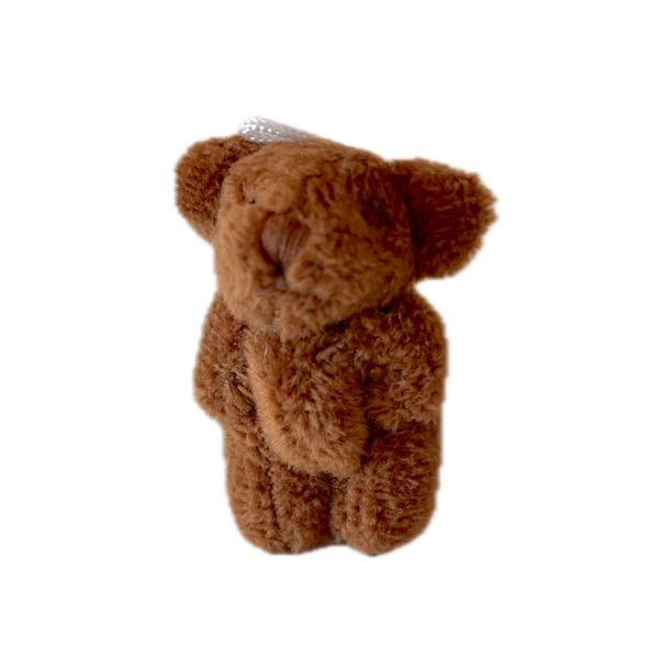 Very Tiny Soft Fuzzy Stuffed Teddy Bear (Dark Brown)