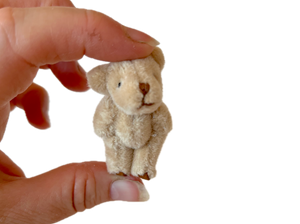 Very Tiny Soft Fuzzy Stuffed Teddy Bear (Light Brown)