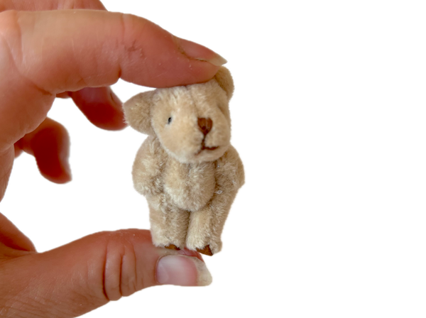 Very Tiny Soft Fuzzy Stuffed Teddy Bear (Light Brown)