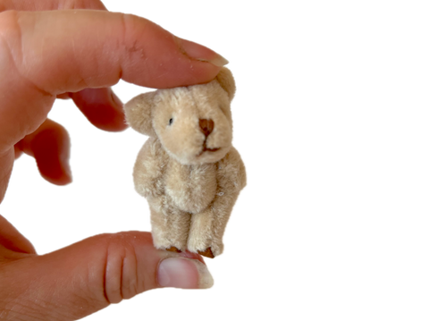 Very Tiny Soft Fuzzy Stuffed Teddy Bear (Light Brown)