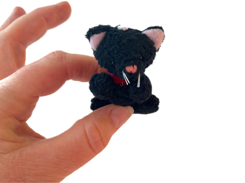 Small Stuffed Kitty Cat (Black)