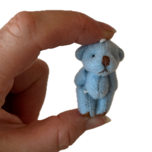 Very Tiny Stuffed Teddy Bear (Blue)