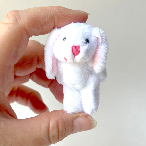 Mini Plush Floppy Ear Bunny Rabbit (White)