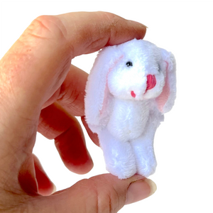 Mini Plush Floppy Ear Bunny Rabbit (White)