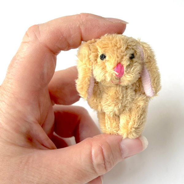 Mini Plush Floppy Ear Bunny Rabbit (Lt Brown)