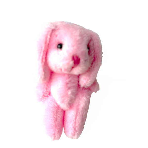 Mini Plush Floppy Ear Bunny Rabbit (Pink)