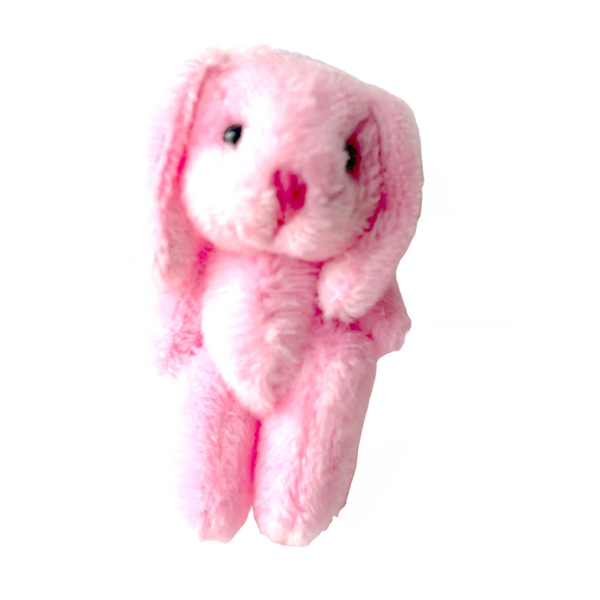 Mini Plush Floppy Ear Bunny Rabbit (Pink)