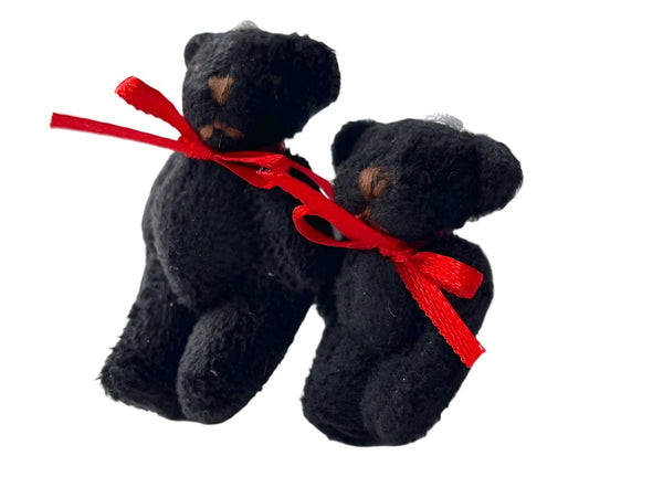Small Stuffed Mama and Baby Black Bear