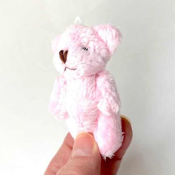 Miniature Stuffed Teddy Bear Pocket Pet (Pink)