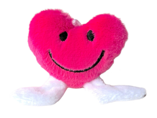 Mini Plush Heart Hug Smiley Face