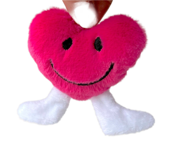 Mini Plush Heart Hug Smiley Face