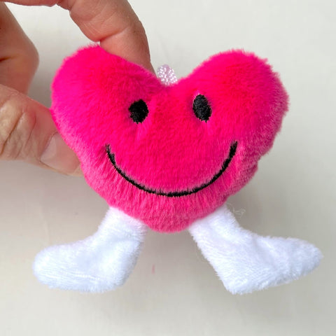 Mini Plush Heart Hug Smiley Face