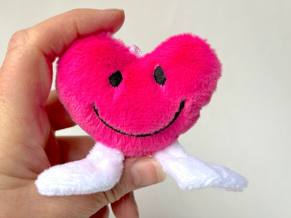 Mini Plush Heart Hug Smiley Face