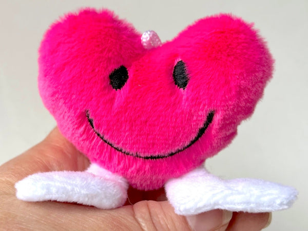 Mini Plush Heart Hug Smiley Face